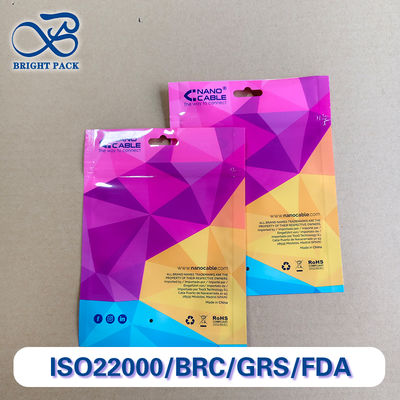 স্বচ্ছ জানালাযুক্ত সিল করা ব্যাগ, ইলেক্ট্রনিক অ্যাক্সেসরিজ প্যাকেজিংয়ের জন্য কাস্টম প্রিন্টিং, বাল্ক ডিসকাউন্ট