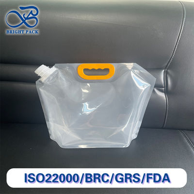 মোটা স্বচ্ছ স্পাউট পাউচ, মজবুত হাতল সহ ১ লিটার/১.৫ লিটার/২.৫ লিটার/৫ লিটার/১০ লিটার, বাল্ক শস্য এবং তরল প্যাকেজিংয়ের জন্য উপযুক্ত।