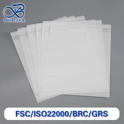 100% সম্পূর্ণরূপে বায়োডেগ্রেডেবল সাদা স্বচ্ছ কাগজ ব্যাগ জন্য মোজা কাপড় প্যাকেজিং