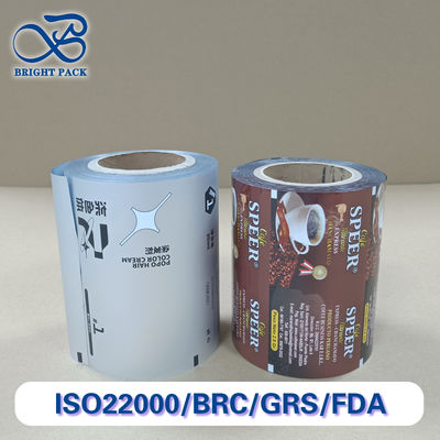 উচ্চ বাধা 3-স্তর কফি রোল ফিল্ম আর্দ্রতা প্রতিরোধী সতেজতা লক কফি বিন / পাউডার কাস্টম আকার / বেধ জন্য প্যাকেজিং