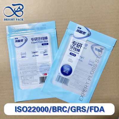 পুনরায় বন্ধযোগ্য ফ্লাস ডিসপেনসার ব্যাগ বিপিএ-মুক্ত প্লাস্টিকের কম্পোজিট প্যাকেজিং কাস্টম মুদ্রিত আর্দ্রতা-প্রমাণ ডেন্টাল ফ্লাস প্যাকেজ স্বাস্থ্যকর পণ্যগুলির জন্য