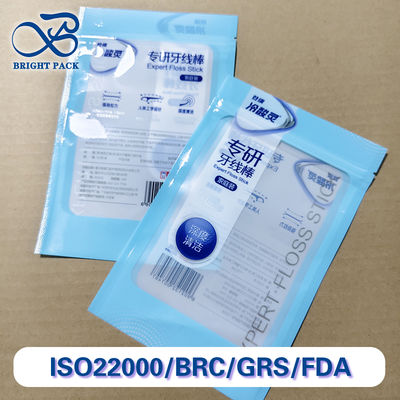 পরিবেশ বান্ধব দাঁতের ফ্লাশ পিক ব্যাগ 100pc পুনর্ব্যবহারযোগ্য জিপার বন্ধক