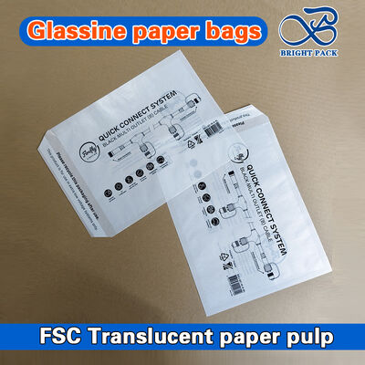 গ্রীজপ্রুফ ফুড সেফ গ্লাসাইন পেপার ব্যাগ ইকো ফ্রেন্ডলি স্বচ্ছ প্যাকেজিং বেকারি ক্যান্ডি ক্রাফটের জন্য