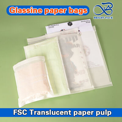 স্বয়ং-আঠালো সিল সহ পরিবেশ-বান্ধব প্যাকেজিংয়ের জন্য বায়োডিগ্রেডেবল কাস্টম প্রিন্টেড গ্লাসিনের কাগজের ব্যাগ